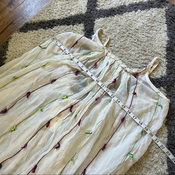 NWT Anthropologie De La Mer 1981 Tasseled Cover Up Midi White Dress - Picture 12 of 15